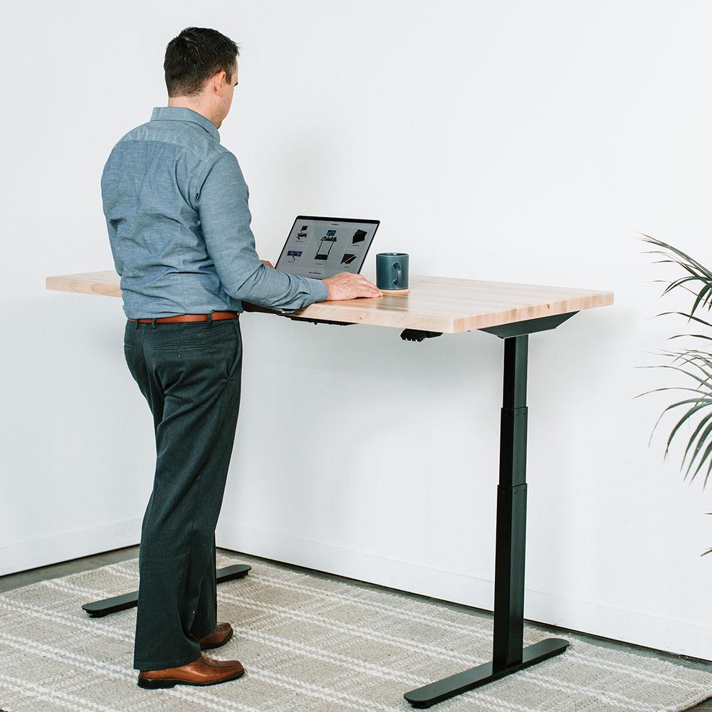 Lander Standing Desk - Butcher Block - iMovR