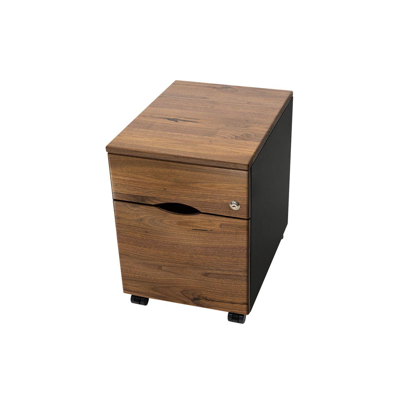Mobile File Cabinet - Solid Wood Top & Drawer Faces - iMovR