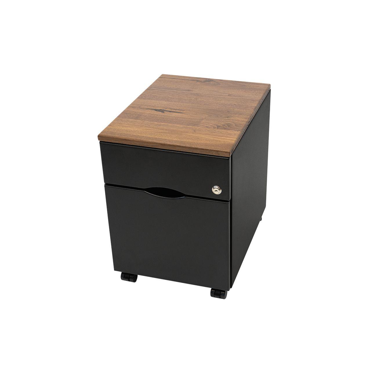 Mobile File Cabinet - Solid Wood Top - iMovR