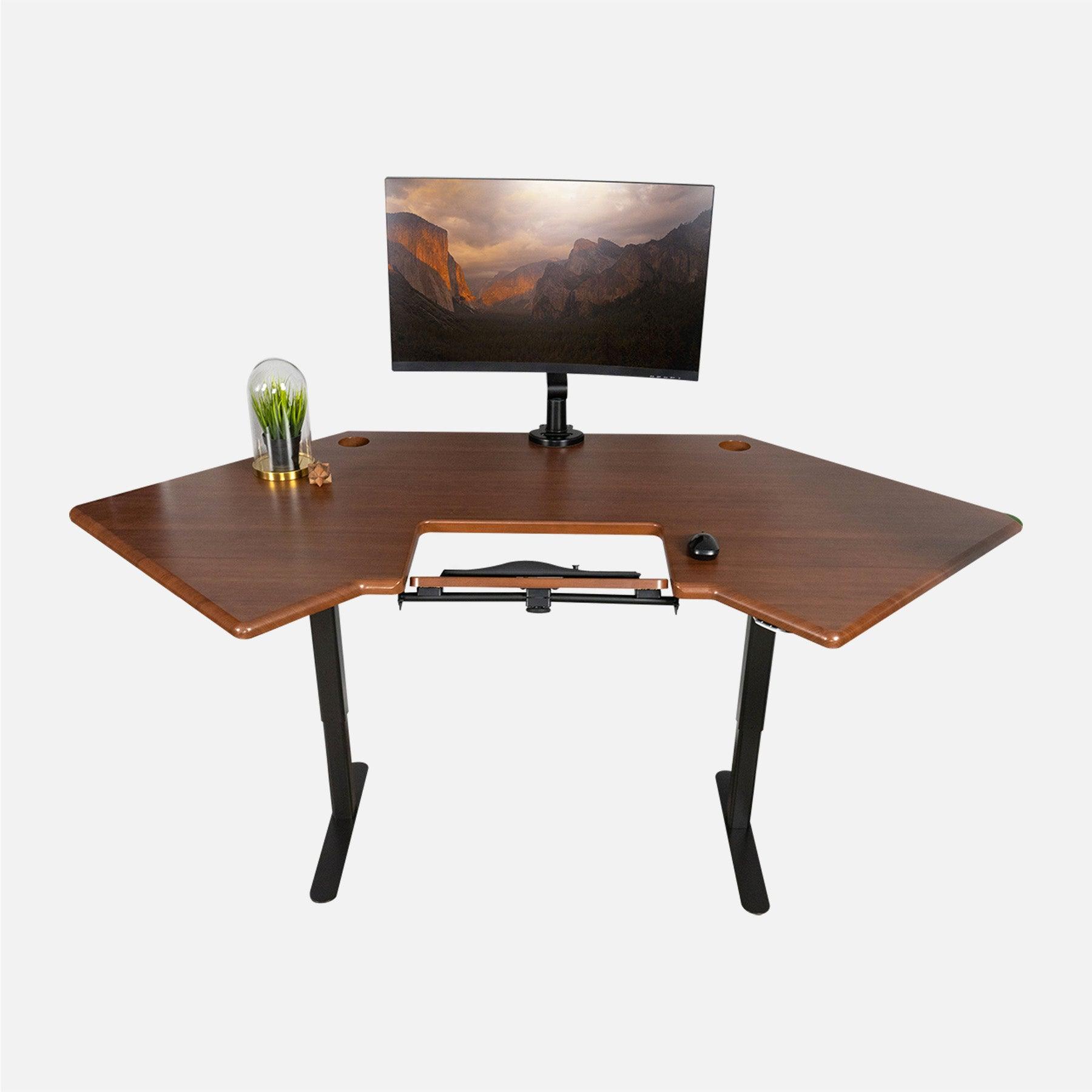 Jaxson Corner Desk w/SteadyType - iMovR