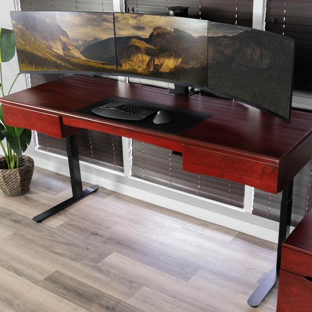 Lander Executive Standing Desk - Solid Wood - iMovR