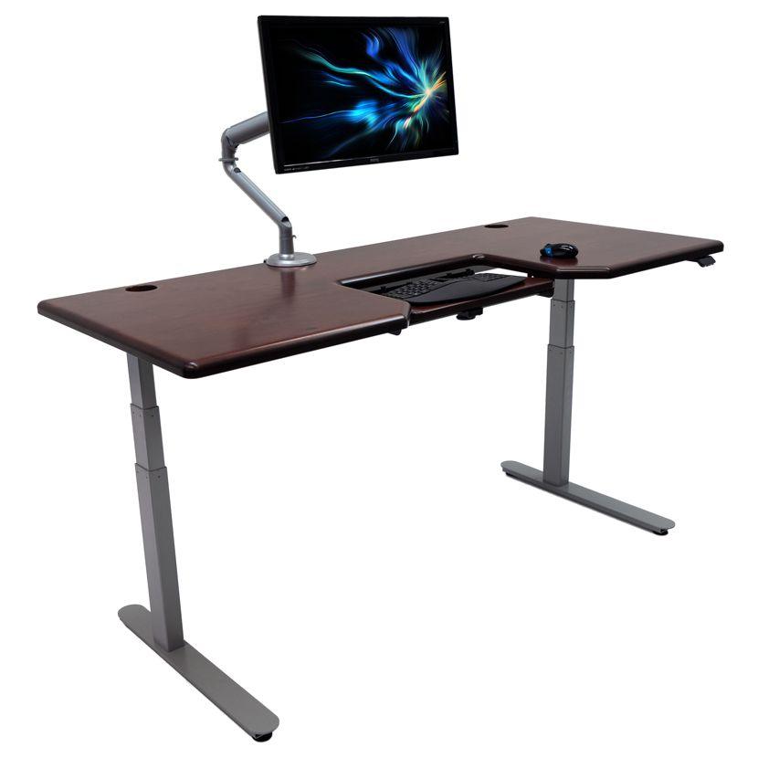 Lander Standing Desk with SteadyType - Solid Wood - iMovR