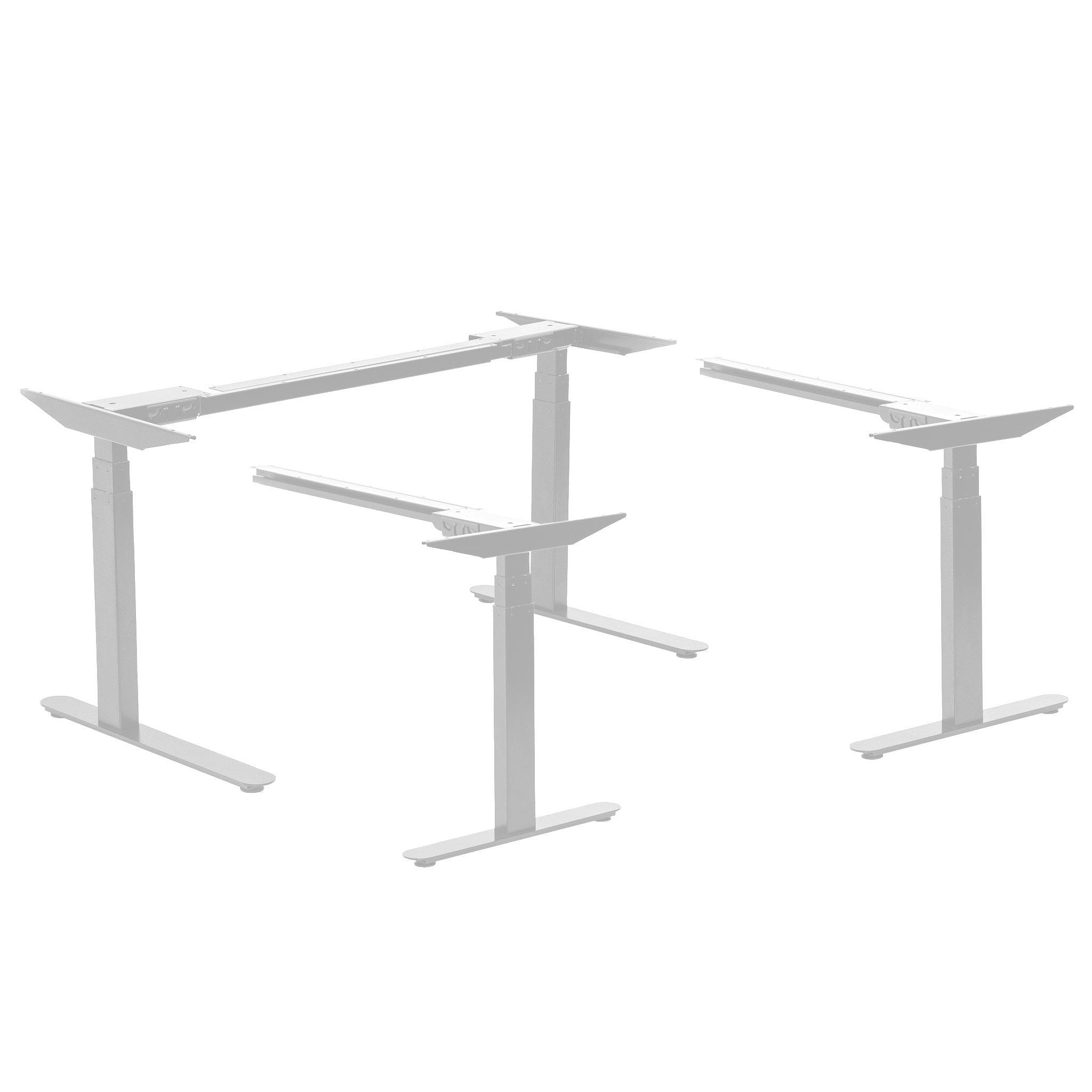 Lander U-Desk DIY Base in White. Four-legged Standing Desk Base.