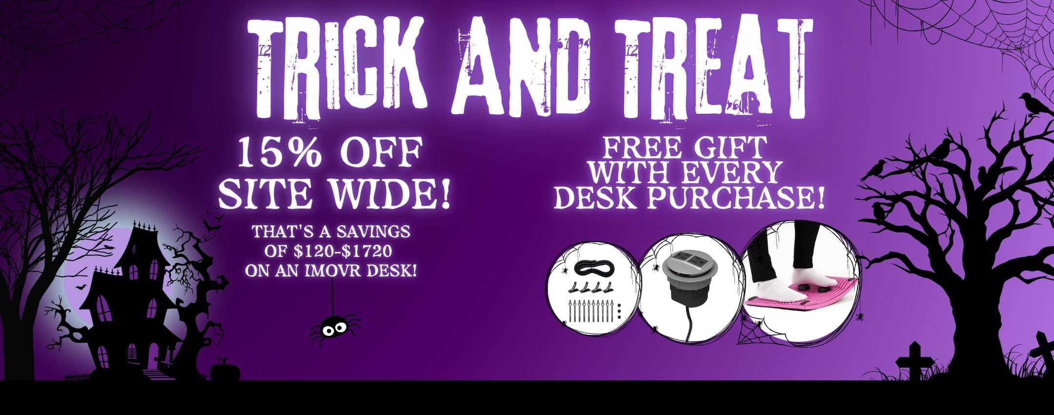 Trick and Treat Homepage Sale Banner