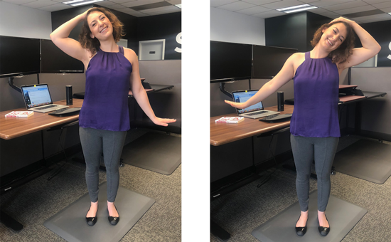 Upper Shoulder and Neck Stretches at the office