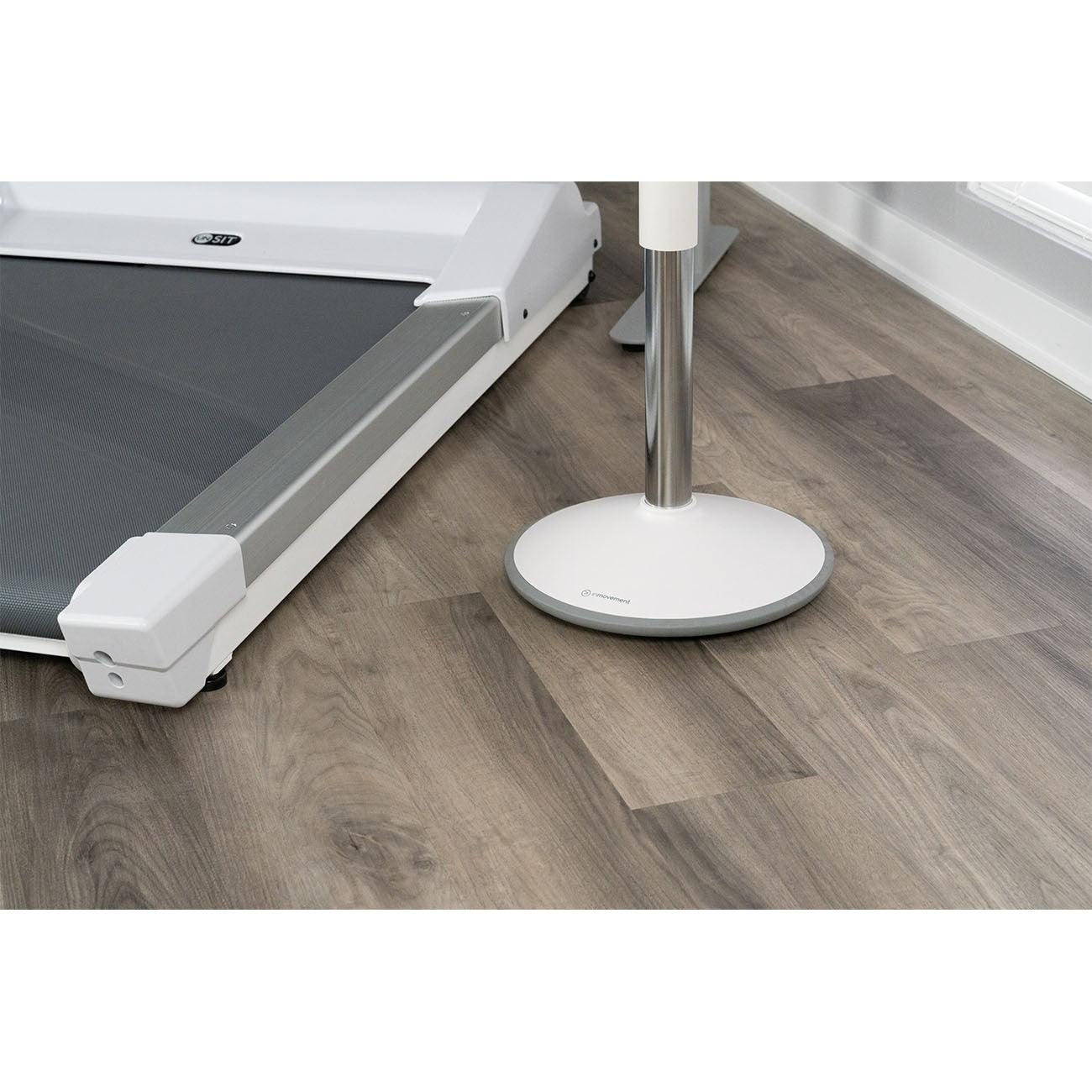 Energy Stool's soft, rounded base is safe for all floors and treadmill decks.