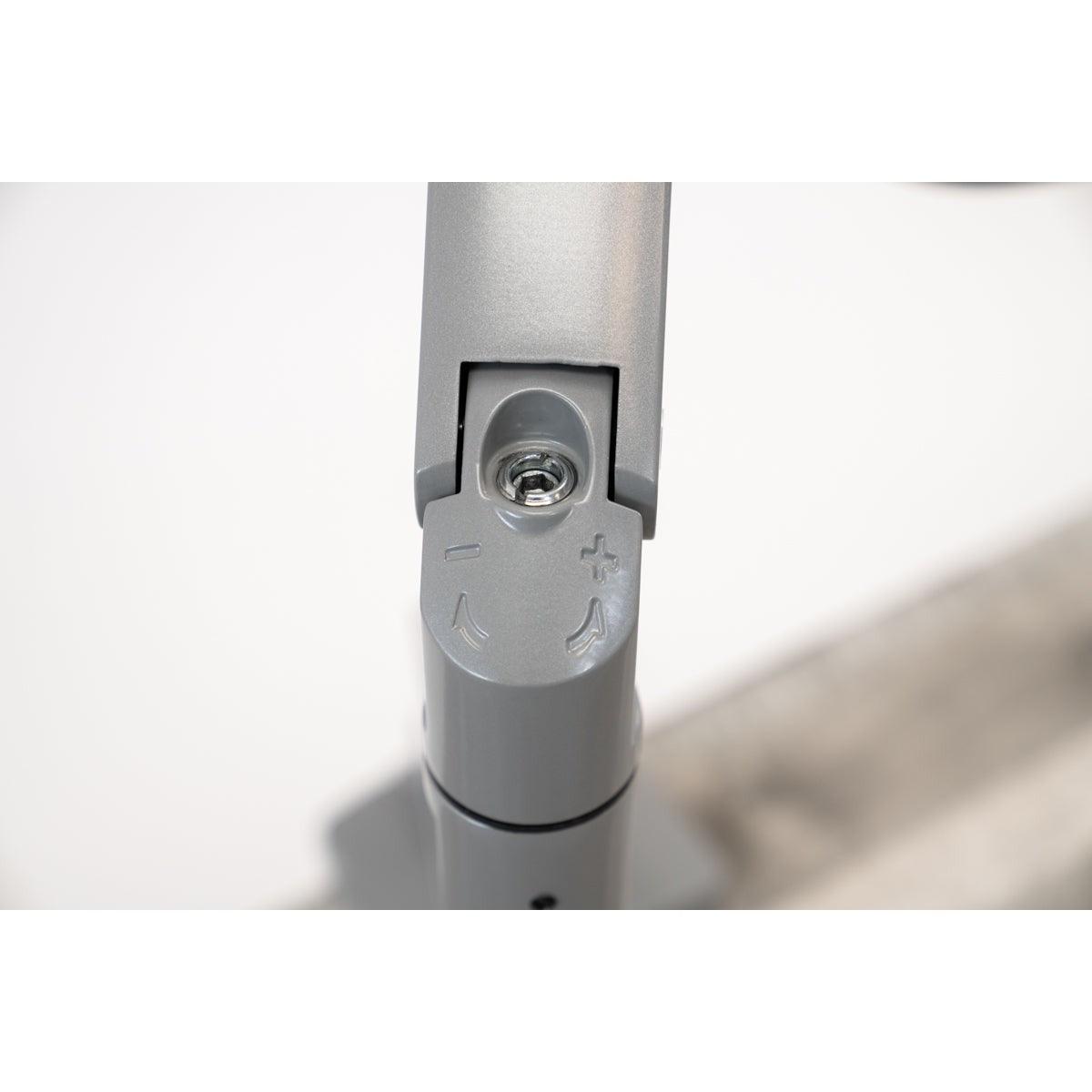 Elbow view of ZipView Unison Dual Monitor Arm with Handle