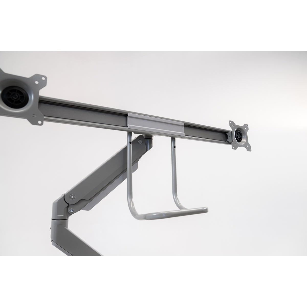 ZipView Unison Dual Monitor Arm with Handle unmounted frame 